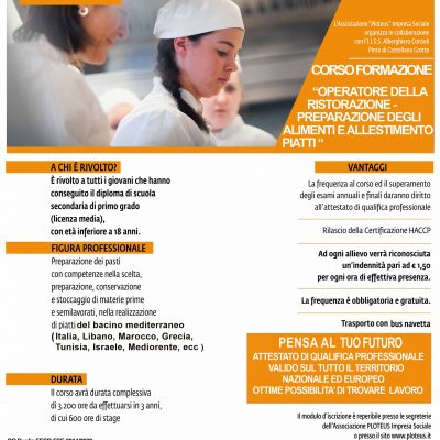 OPERATORE DELLA RISTORAZIONE – PREPARAZIONE DEGLI ALIMENTI E ALLESTIMENTO PIATTI