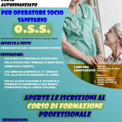 Corso Operatore Socio Sanitario OSS autofinanziato